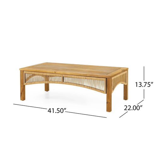 4-Pieces Acacia Wood Patio Furniture Set, Outdoor Furniture with Coffee Table, Patio Conversation Set Deep Seating with Soft Cushion, Porch Chairs for Garden, Backyard Porch Balcony, Brown & Beige Default -DTYStore