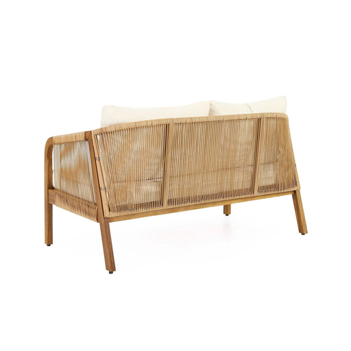 4-Pieces Acacia Wood Patio Furniture Set, Outdoor Furniture with Coffee Table, Patio Conversation Set Deep Seating with Soft Cushion, Porch Chairs for Garden, Backyard Porch Balcony, Brown & Beige Default -DTYStore