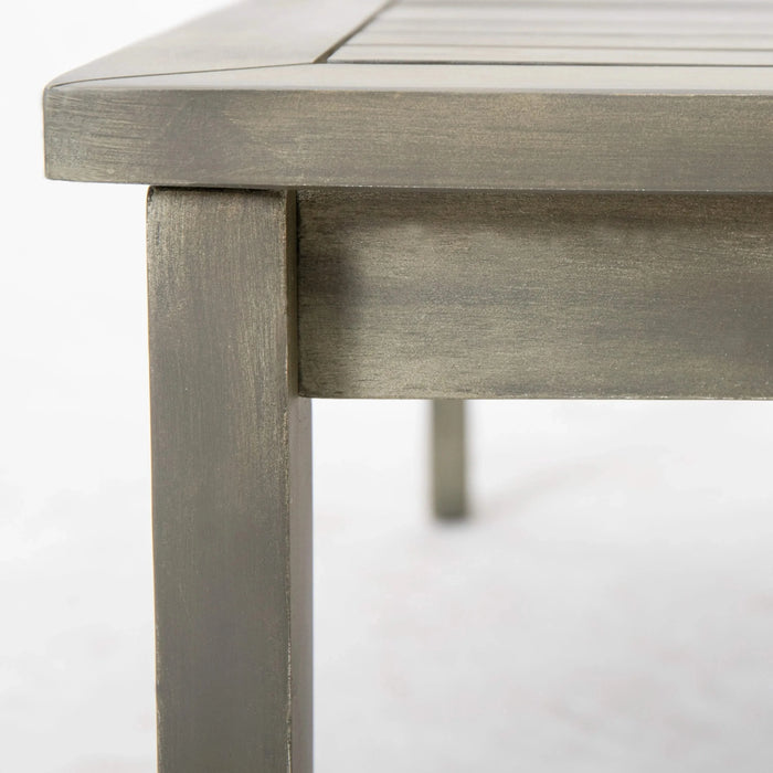 4-Pieces Acacia Wood Patio Furniture Set, Outdoor Furniture with Coffee Table, Patio Conversation Set Deep Seating with Soft Cushion, Porch Chairs for Garden, Backyard Porch Balcony, Grey & Beige Default -DTYStore