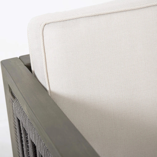 4-Pieces Acacia Wood Patio Furniture Set, Outdoor Furniture with Coffee Table, Patio Conversation Set Deep Seating with Soft Cushion, Porch Chairs for Garden, Backyard Porch Balcony, Grey & Beige Default -DTYStore