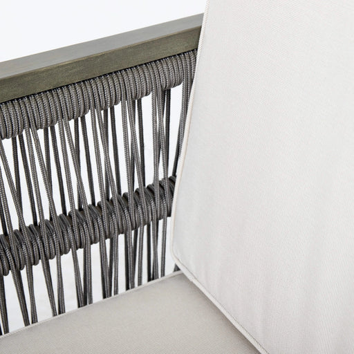 4-Pieces Acacia Wood Patio Furniture Set, Outdoor Furniture with Coffee Table, Patio Conversation Set Deep Seating with Soft Cushion, Porch Chairs for Garden, Backyard Porch Balcony, Grey & Beige Default -DTYStore