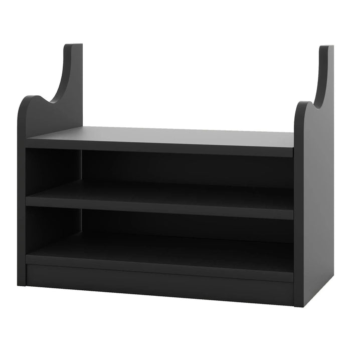 4-in-1 Detachable Hall Tree with Storage and 7 Hooks, Multiple Functions Hallway Coat Rack with Storage Drawers and Cabinet, Black Shoe Bench for Entryway Hallway- DTY Store