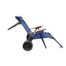 Beach Cart Chairs With Wheels 2 in 1 Foldable Beach Lounge Chair With Integrated Wagon Pull Cart Perfect for Backyard Pool or Picnic - DTYStore