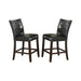 Leather Upholstered High Dining Chair, Black(Set of 2) - DTYStore