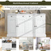 Kitchen Sideboard Storage Buffet Cabinet with 2 Drawers & 4 Doors Adjustable Shelves for Dining Room, Living Room (Antique White) - DTYStore