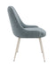 Laela Light Blue Boucle & Bone White Table Side Chair - DTYStore
