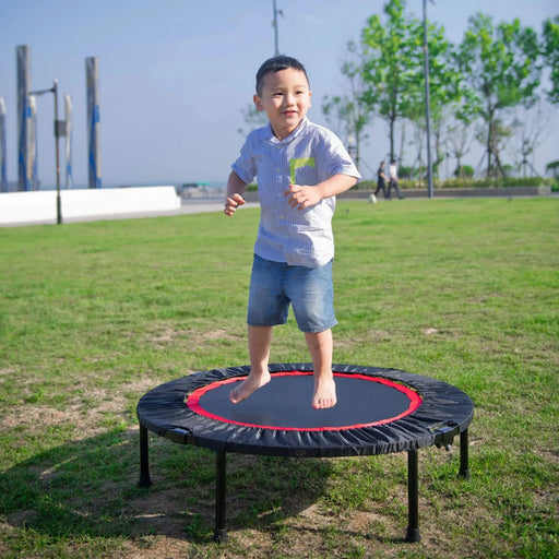 40 Inch Mini Exercise Trampoline for Adults or Kids - Indoor Fitness Rebounder Trampoline with Safety Pad | Max Default -DTYStore