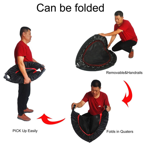 40 Inch Mini Exercise Trampoline for Adults or Kids - Indoor Fitness Rebounder Trampoline with Safety Pad | Max Default -DTYStore