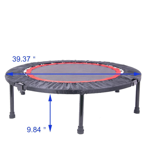 40 Inch Mini Exercise Trampoline for Adults or Kids - Indoor Fitness Rebounder Trampoline with Safety Pad | Max Default -DTYStore