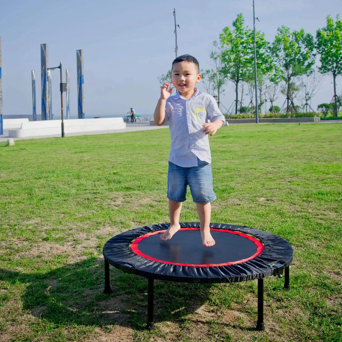 40 Inch Mini Exercise Trampoline for Adults or Kids - Indoor Fitness Rebounder Trampoline with Safety Pad | Max Default -DTYStore
