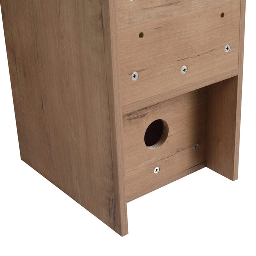 40'' Wall-Mounted Bathroom Vanity with White Ceramic Sink and Storage Shelves & 1-Soft-Close Door, KD-Packing, Plywood Default -DTYStore