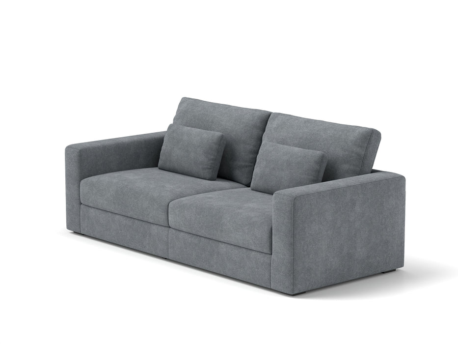 83" Modern Sofa Couches for Living Room, 3 Seater Sofa with Detachable Cover & double cushioning, Haze