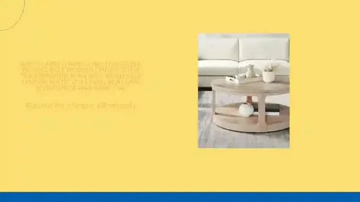 40inch Large Curved 2 Tier Traditional Round Circle Wooden Center Coffee Table,Rounded Table with Wheels,Mid Century Rustic Style Table for living Room,Office,Apartment,OAK Default -DTYStore