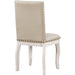 5-Piece Farmhouse Dining Table Set Wood Round Extendable Table and 4 Upholstered Chairs