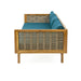 CLAREMONT 3 SEATER DAYBED WITH RATTAN ARMS (TEAK CUSHION) - DTYStore