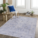 DTY Signature 5x8 Area Rugs for Washable Rug, Low-Pile, Non-Slip, Non-Shedding, Foldable, Kid & Pet Friendly - Area Rugs for living room, bedroom, kitchen (Blue/Cream, 5' x 8') - DTYStore