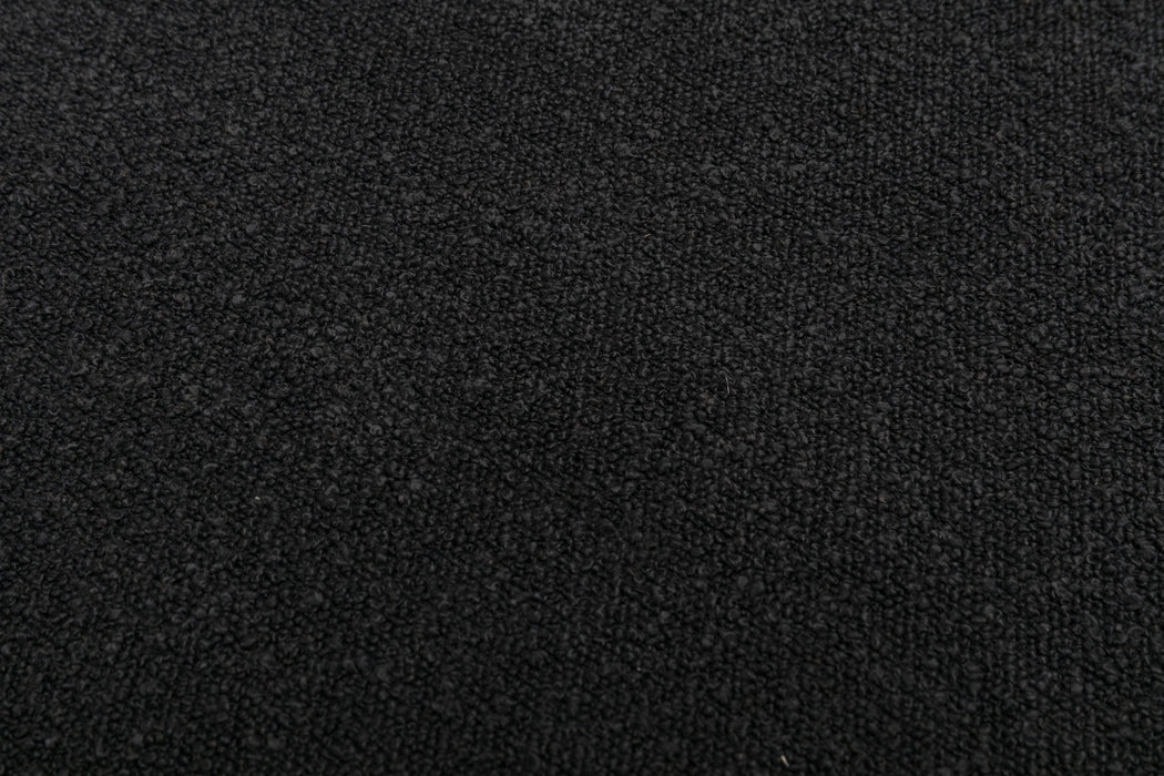 New Boucle Fabric Loveseat Ottoman Footstool Bedroom Bench Shoe Bench With Gold Metal Legs,Black - DTYStore