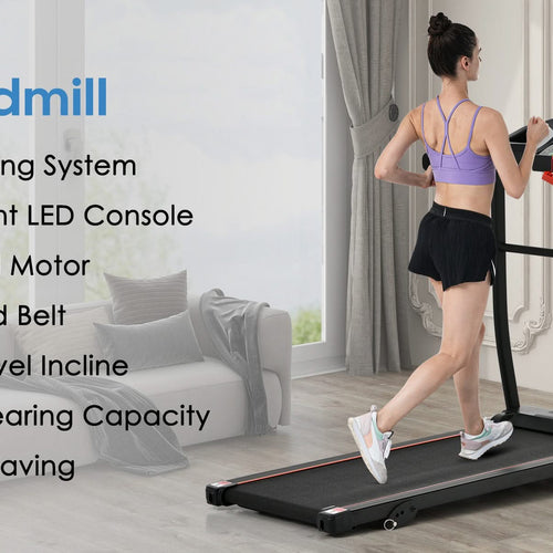 Treadmills for Home, Folding Treadmill with Incline and Heart Rate Sensor, 2.5HP Quiet Brushless with USB Charge Station, Small Space Portable Running Walking Machine, 300lbs Weight Capacity - Image 21