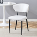 White Minimalist Ergonomic Dining Chair, With A Curved Backrest For Comfortable Design,Unlocking A Comfortable And Minimalist New Sitting Posture. A Pack Of 4.Available In Black And White. - DTYStore