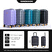 Carry On Luggage Airline Approved18.5" Carry On Suitcase With TSA Approved Carry On Luggage With Wheels Carry on Bag Hard Shell Suitcases, BLACK