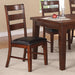 Sara Ladder Back Dining Side Chairs in Brown, Set of 2 - DTYStore