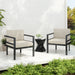 3 Piece Modern Outdoor Patio Seating with Aluminum Frame, Weather-Resistant Cushions, Sleek Design, And a Side Table, Perfect for Patio, Garden, or Balcony - DTYStore