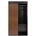 71-inch closets,large closetslaundry cabinets,Plastic suction process,farmslide barndoors,saveopenspace,brand hardware,silent slide,can be used for the bedroom,cloakroom,livingRoom,color:black +brown - DTYStore