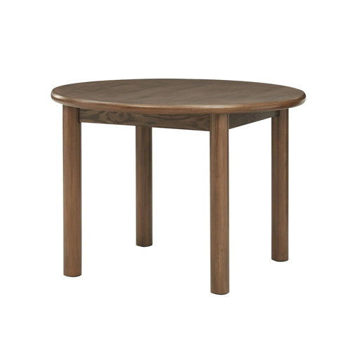 42' Round Dining Table for 4 Person, Retro Kitchen Table, Wooden Dinner Room Table with Solid Wood Legs for Home Kitchen Restaurant Living Room, Ultra Easy to Assemble Default -DTYStore