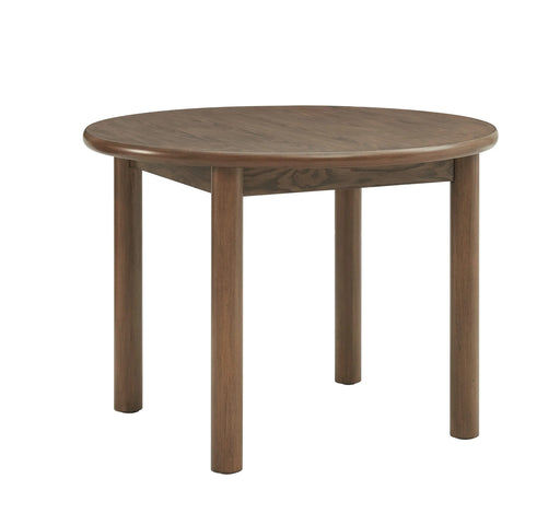 42' Round Dining Table for 4 Person, Retro Kitchen Table, Wooden Dinner Room Table with Solid Wood Legs for Home Kitchen Restaurant Living Room, Ultra Easy to Assemble Default -DTYStore