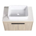 42 ' Modern Design Float Bathroom Vanity With Ceramic Art Sink, White Flat Stone Slab and Small Storage Shelves, Soft Closed Door,KD-Package (TOP-BAB110MOWH) Default -DTYStore