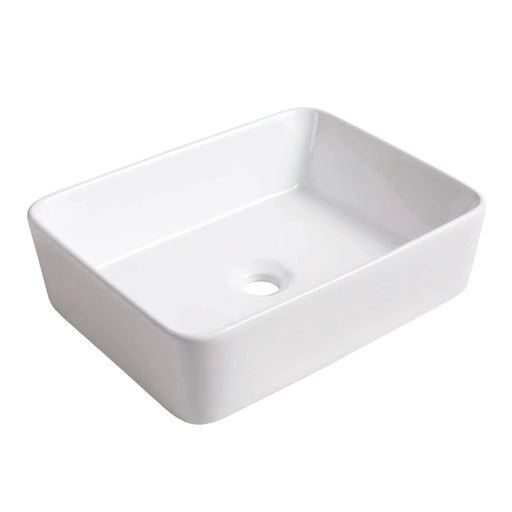 42 ' Modern Design Float Bathroom Vanity With Ceramic Art Sink, White Flat Stone Slab and Small Storage Shelves, Soft Closed Door,KD-Package (TOP-BAB110MOWH) Default -DTYStore