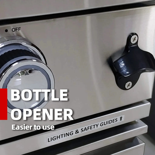 43-Inch 6-Burner 85000 BTU Deluxe Stainless Steel Gas Outdoor Kitchen Bar Barbecue Island Grill + Rotisserie + Granite Countertops + Storage Cabinets & Drawers + Stainless Steel Sink/Faucet Default -DTYStore