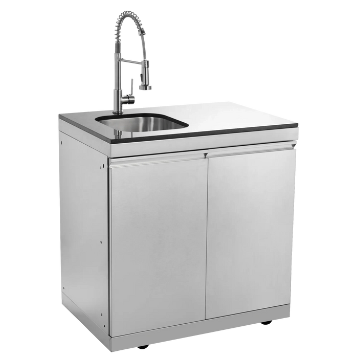 43-Inch 6-Burner 85000 BTU Deluxe Stainless Steel Gas Outdoor Kitchen Bar Barbecue Island Grill + Wine Cooler Compact Refrigerator + Rotisserie + Granite Countertops + Storage Cabinets & Drawers Default -DTYStore