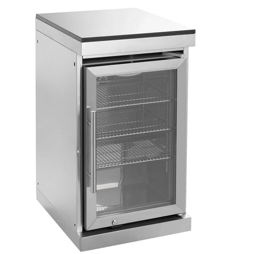 43-Inch 6-Burner 85000 BTU Deluxe Stainless Steel Gas Outdoor Kitchen Bar Barbecue Island Grill + Wine Cooler Compact Refrigerator + Rotisserie + Granite Countertops + Storage Cabinets & Drawers Default -DTYStore