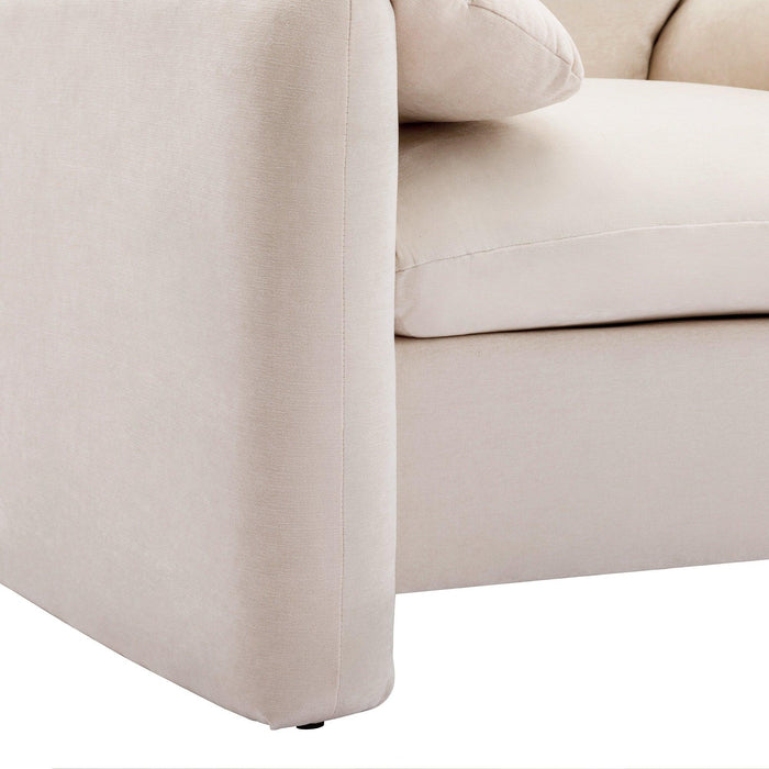 Modern Style Chenille Oversized Armchair Accent Chair Single Sofa Lounge Chair 38.6'' W for Living Room, Bedroom,Cream - DTYStore