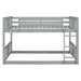 Full Over Full Bunk Bed with Ladder, Gray (Old SKU :LT000207AAE) - DTYStore