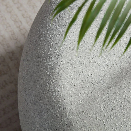 43.31''Fiberglass Elliptical Coffee Table for Living Room Vintage Table,Matte Rocks Table front of the Sofa, Irregular Center Table,No Need Assembly Default -DTYStore