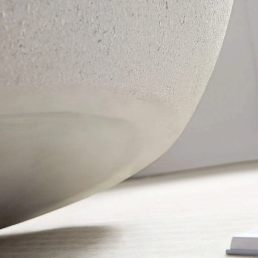 43.31''Fiberglass Elliptical Coffee Table for Living Room Vintage Table,Matte Rocks Table front of the Sofa, Irregular Center Table,No Need Assembly Default -DTYStore