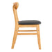 Cozy Natural Wood Color Rubberwood Dining Chair Set - 8 Pieces, Solid Wood and Rattan-Style Design, Small Curved Back, PU Cushion, And Beautiful Shape Match Perfectly With Any Room And Everyday Use. - DTYStore