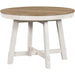 Farmhouse Round Extendable Dining Table with 16" Leaf Wood Kitchen Table - DTYStore