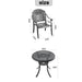 (Cushions In Random Colors)3-Piece Set Of Cast Aluminum Patio Furniture With Cushions - DTYStore