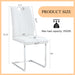 White PU Dining Chair Set.Uniquely designed white dining chairs. PU material, paired with silver metal chair legs. Suitable for offices, restaurants, kitchens, conference rooms, etc.(Set of 4) - DTYStore