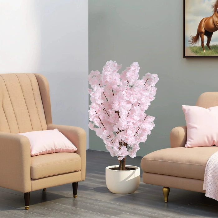 43' Artificial Cherry Blossom Tree with Pot Default -DTYStore