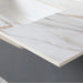 43 Inch Carrara White Marble Vanity Top with Undermount Sink and Backsplash, Sintered Stone Default -DTYStore