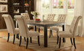 Dining Room Furniture Contemporary Rustic Style Beige Fabric Upholstered Tufted Set of 2 Chairs Kitchen Breakfast - DTYStore