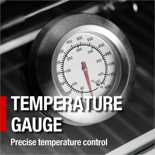 44-Inch 6-Burner 85000 BTU Deluxe Stainless Steel Gas Outdoor Kitchen Bar Barbecue Island Grill + Wine Cooler Compact Refrigerator + Rotisserie + Granite Countertops + Storage Cabinets & Drawers Default -DTYStore