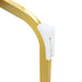 Luxury Simple Arch Chair - Set of 4 White PU Material High Resilience Dining Chair with Arched Metal Gold Leg. - DTYStore