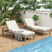 Outdoor Lounge Chairs Set of 2, 5-Position Chaise Lounge Outdoor, Patio Chaise Lounge with Cushion & Adjustable Backrest, Pool Lounge Chairs Set of 2 for Backyard, Deck, and Lawn, Gray - DTYStore