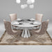 PrimeNest Noblesse Collection Upholstered Silver Legged Dining Chair, Set of 2, Beige - DTYStore