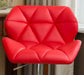 Glasgow Contemporary Tufted Adjustable Height Hidraulic Bar Stools, Set of 2, Red - DTYStore
